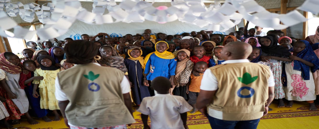 santé mentale 2024 tchad Evariste Kajibwami Ndjoyu, responsable programmes SMSP, Agnès Ndokoi travailleuse psychosociale pendant un ateliers SMPS dans le centre de santé du camp de Metché